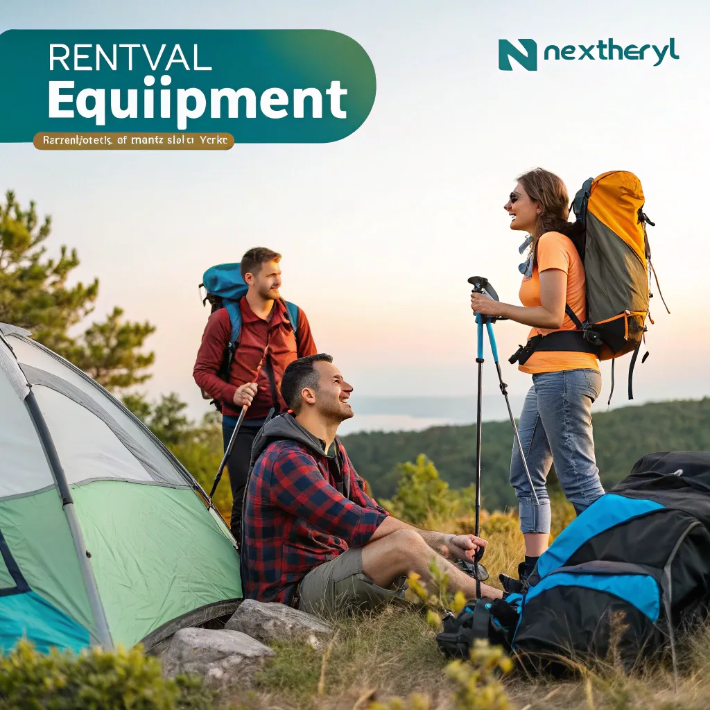 Group of outdoor enthusiasts enjoying rental equipment from NEXTHARVYL
